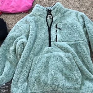half zip fuzzy coat / sweatshirt!!